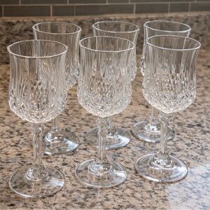 Cristal d’Arques Longchamp Lead Crystal Wine Glasses - Set of 6 w/box